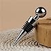 EsmartD Set of 6 Stainless Steel 5pcs Ball Design Love Wine Bottle Stoppers and 1pcs Drop Ring for Wedding, Home Decorative
