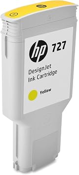 HP 727 Yellow 300ml Ink Cartridge F9J78A for DesignJet T2500 T1500 T900 view 4