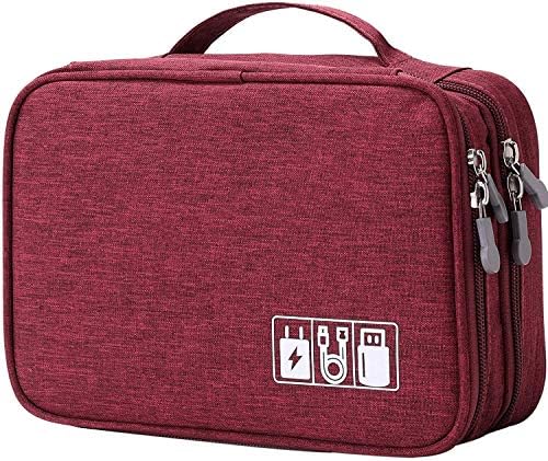 Electronic Organizer Travel Universal Cable Organizer Electronics Accessories Cases for Cable, Charger, Phone, USB, SD Card