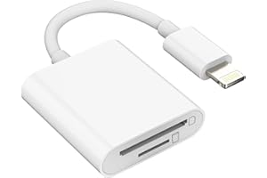 MIXFLY [Apple MFi Certified] Sd Card Reader for iPhone iPad Camera,Dual Card Slot Memory Card Reader Supports SD and TF Card Trail Camera Viewer Sd Card Adapter Portable Micro Sd Card Reader