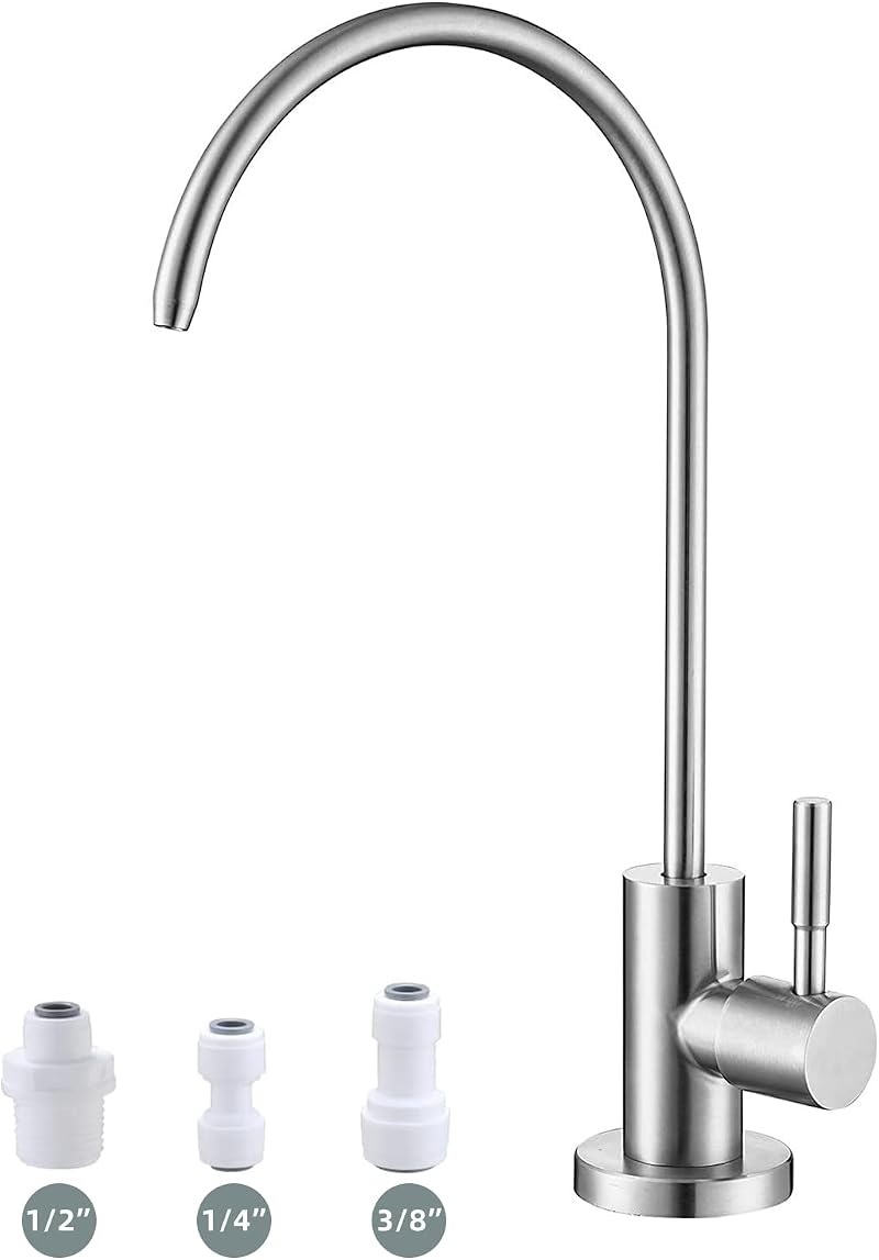 Bifordo Drinking Water Tap SUS304 Lead-Free Brushed Nickel Kitchen Faucet