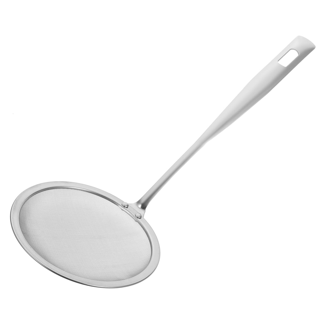 Kichvoe Fine Mesh Skimmer Spoon Stainless Steel Hot Pot Fat Strainer Colander Scoop Foam Grease Skimming Cooking Oil Sieve for Gravy Flour