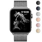 BRG Apple Watch Band, Stainless Steel Mesh Milanese Loop with Adjustable Magnetic Closure Replacement iWatch Band for Apple Watch Series 3 Series 2 Series 1 Nike+ Sport Edition 38mm Space Gray
