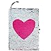 Sparkl Creations Reversible Magic Sequins Notebook: Color-Changing Flip Sequin Writing Journal or Diary with Heart Pattern
