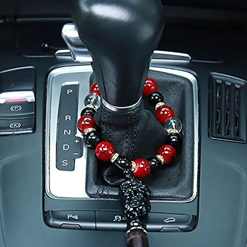 Gold Happy Car Ornaments Buddha Beads with Brave Troops Auto Interior Rearview Mirror Hanging Pendant Stalls Decoration Accessories Gifts - Thumbnail 2