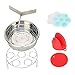 ZOEES Popular Instant pot accessories Set 6 in 1 - Steamer Basket Rack & Egg Bites Mold & Egg Steamer Rack & Silicone Pinch Mitts & Silicone Pot Pad - Fits Instant pot 5/6/8 quart Pressure Cooker