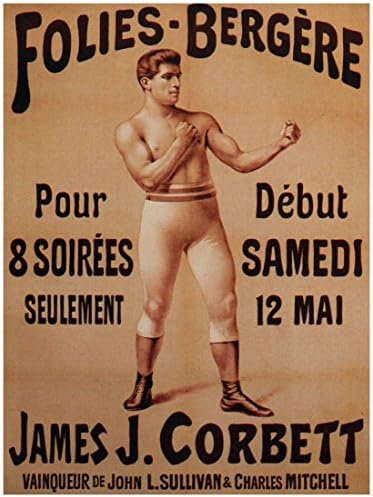16"x20" Poster for home decoration.Boxer James J. Corbet.French.12773