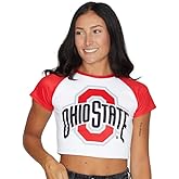 Lojobands Women's Tailgate Outfit College Game Day Team Tee T-Shirt Crop Top