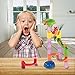 AMOSTING Marble Runs Toy Set, Race Track Railway Maze Toys Construction Child Building Blocks Toys with Glass Marbles,105 Pieces Ball Race Game