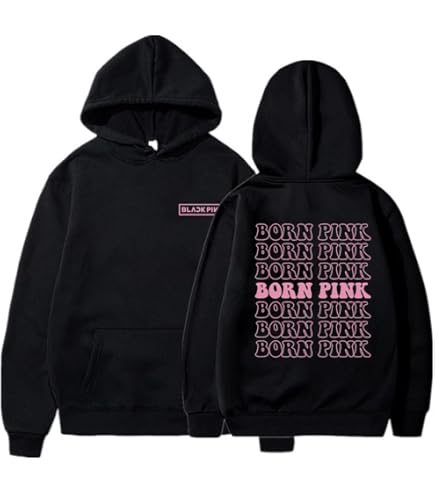Amazon.com: BLACKPINK Hoodie Pink Venom Oil Stroke Logo Official