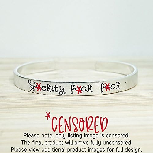F*ck Hand Stamped Cuff Bracelet