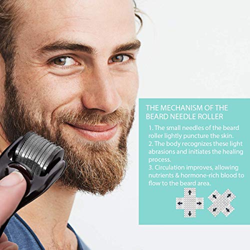 Derma Roller for Beard Growth, Beard Growth Serum, Microneedle Roller