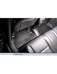 SMARTLINER   Juego de alfombrillas de 2 filas para Ford Escape C Max 2013 2018, color negro