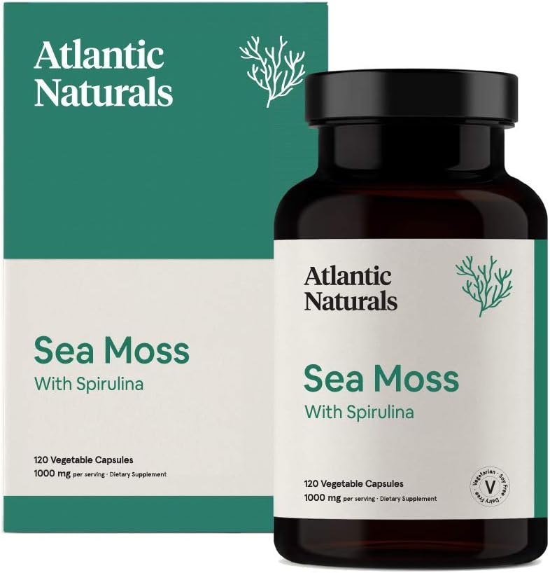 Organic Sea Moss with Spirulina Capsules | Vegan 1000mg: Health & Personal Care