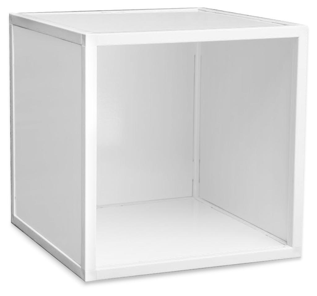 Way Basics Eco Stackable Box Storage Cube with Door, Blue (made from
