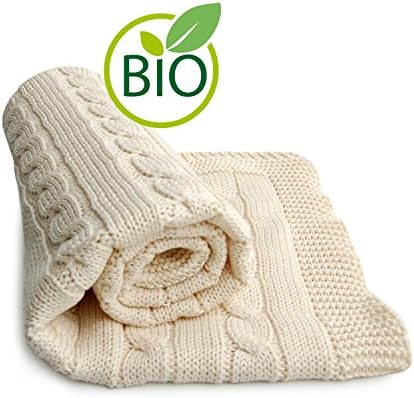 SonnenStrick 100% Organic Cotton Baby Blanket (Plait) Made in Germany