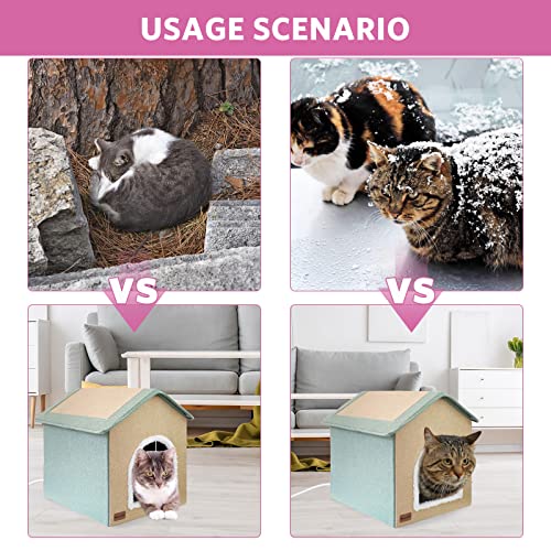 MARUNDA Heated Cat Houses for Outdoor Cats in Winter, Heated cat House