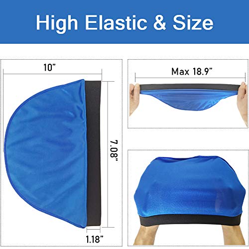 3 Pack Silky Stocking Wave Cap Sleep Cap Shower Cap Durag Base Dome Cap for Men,Colors B2 - Thumbnail 4