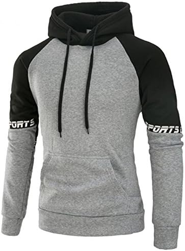 Jamemcabin Men's Hoodies Hip Hop Mens Letter Printing Hooded Pullover 3D Hoodies Sweatshirt Slim Fit Men Hoodie Black M