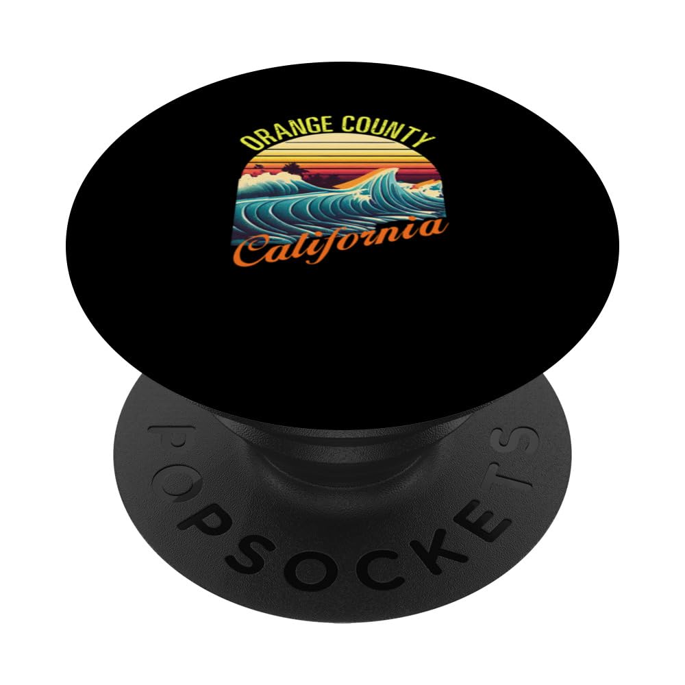 Orange County Retro Surf Apparel & Beachwear, Orange County PopSockets Swappable PopGrip