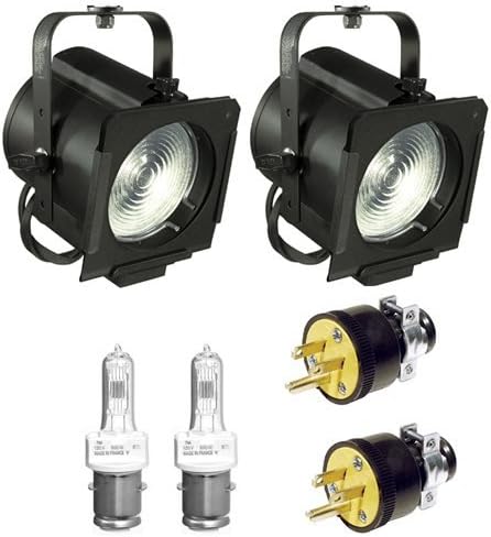 Altman Stage Lighting 65Q Fresnel Light 2-Pack with Lamps & AC Plugs