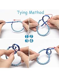 Jeka - Juego de 6 pulseras trenzadas de la amistad, hechas a mano, para hombre, mujer, regalo retro, ideal para fiestas (varios colores)