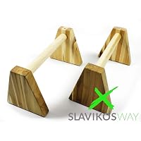 Navaris Holz-Parallettes it Antirutsch-Griffen - Liegestützgriffe aus