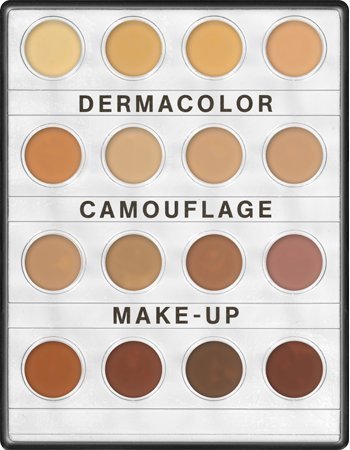 Kryolan 71006 Dermacolor Camouflage Mini palette, 16 Colors. 3 Color Variations (MEDIUM, Nr.1, Nr. 2) (Nr. 1)
