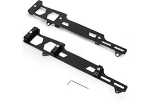 PQY Linear Spark Plug Wire Looms Holders Brackets 4 Wire Compatible with Chevy Small Block SBC Engine (black)