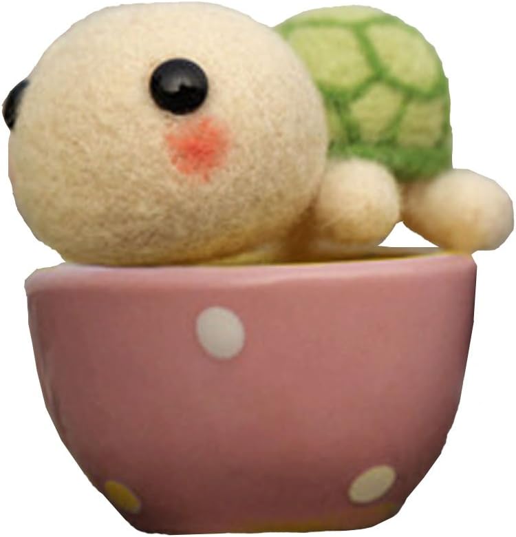 Zanza DIY handmade Needle Wool Felt Kit Teacup Pet Series:Turtle