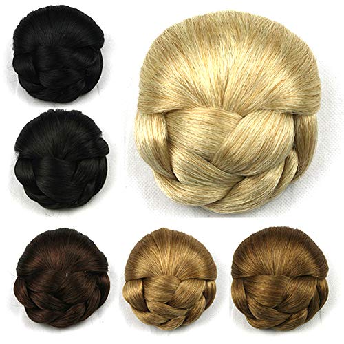 Wensom Synthetic Hair Chignon Bun Braided Hairpieces Scrunchie