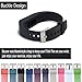 Hotodeal Replacement Bands for Fitbit Flex, Fashion Adjustable Silicone Sport Wristband with Chrome Clasp and Fastener Buckle, Prevent Tracker Falling Off, Comfortable, Pack of 3 (Black+Blue+Grey)