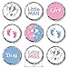 Baby Gender Reveal Party Favor Stickers, Team Girl and Team Boy Chocolate Kisses Candy Stickers - 180 Count