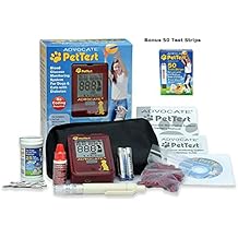 Advocate PetTest Monitoring Glucose Levels - Diabetes Testing Tools - Calibrated for Pets - with Free eOutletDeals Value Bundle. (Starter Kit + 50 Test Strips)