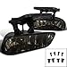 Spec-D Tuning Smoke Lens Fog Lights + 881 Bulbs Included Compatible with 1999-2002 GMC Sierra L+R Pair Assembly