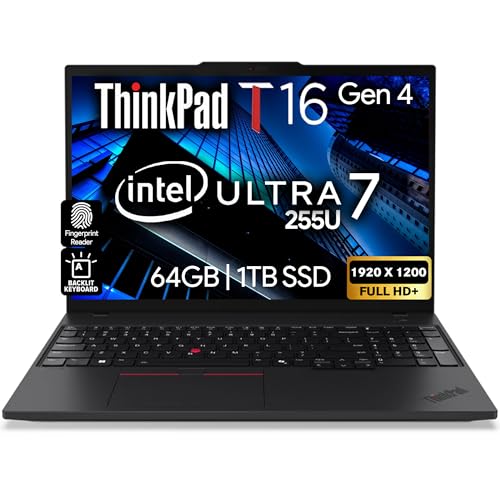 Lenovo ThinkPad T16 Gen 4 AI Business Laptop 16” FHD+ Display, Intel