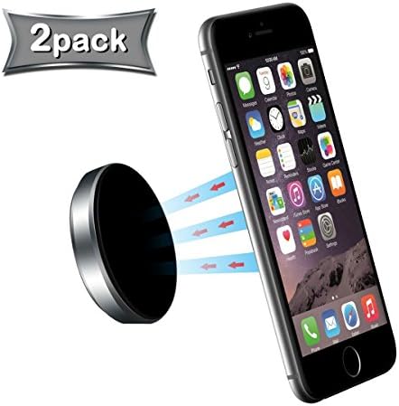 Zeuste Magnetic Phone Holder 2-Pack Mount Metal Plate Universal Magnetic Car Mount Holder for iPhone 6, 6S, SE, 6 Plus, 6S Plus, iPhone 5, 5S, Samsung LG Huawei Magnetic Car Mount Fits All Smartphones