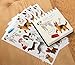 BLUE PANDA Dog Sticker Sheets (36 Sheets, 648 Pieces)