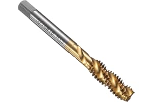 uxcell Spiral Flute Thread Taps 5/16-18 BSW H2 Machine Threading Tap Bit, Titanium Coated Screw Tapping Repair Tool, M2 High-