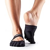 toesox Yoga Women Dance Socks – Non Slip Grip Releve Full Toe for Pilates, Barre