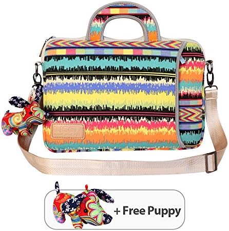13 Inch Ultralight Laptop Sleeve with Doll,12-13 Inch Shockproof Computer Bag with Shoulder Strap and Handle, Laptop Briefcase with 1 Extra Storage Pocket, Carrying Laptop case (13 inches)