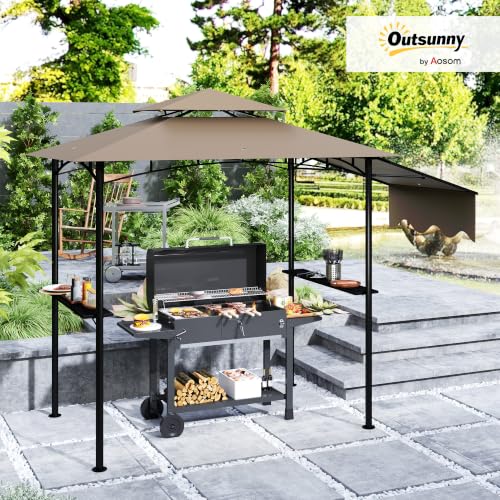 Outsunny 8' x 5' Grill Gazebo Review: Double-Tiered Shelter with Side Shelves image 21