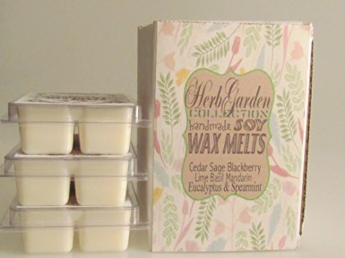 Soy Wax Tart Melts 3 Pack Eucalyptus Spearmint, Cedar Sage Blackberry, Lime Basil Mandarin Boxed Set