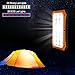 Solar Charger with Strong LED Flashlight, 10000mAh Solar Phone Charger with Dual USB Port, Outdoor Solar Power Bank Built-in 52LED Flashlight for Camping, Travelling and other Activities Orange
