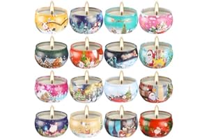 PLIADVBU 16Pack Christmas Candles Gift Set, Long Lasting Burning Natural Soy Wax 2.5oz Scented Candles with Essential Oils for Home Scented,