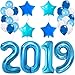 KatchOn 2019 Blue with Blue Stars Set 2019 Blue Balloons for New Years Eve and Graduations Party Supplies - Large, 2019 New Years Eve Party Supplies Decorations - Graduation Party Supplies