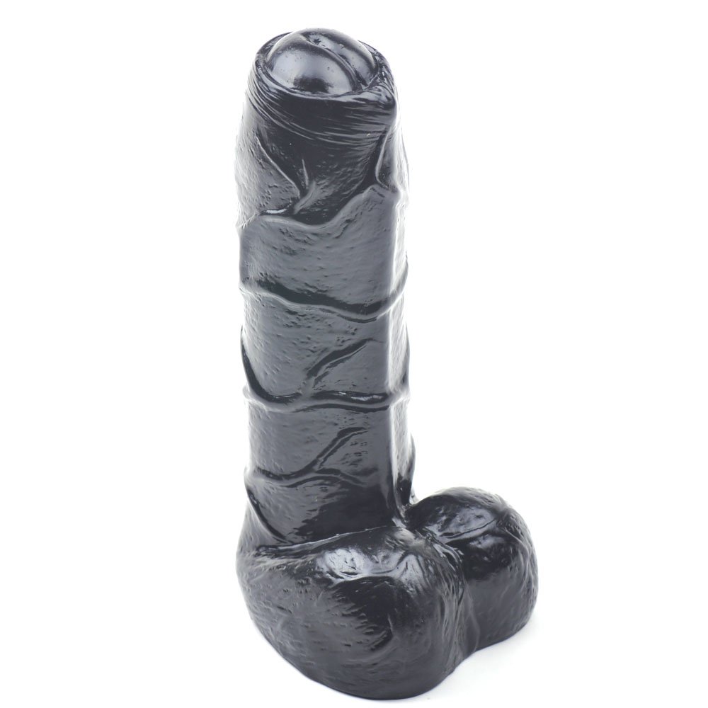BeHorny Wide Realistic Dildo Penis Cock with Foreskin, Black Colour