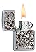 Zippo Skull Scroll Hands Pocket Lighter, Street Chrome
