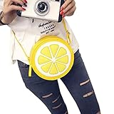 GBSELL Fashion Round Fresh Yellow Lemon Shoulder Cross-Body Bags