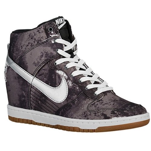 nike dunk high black metallic silver